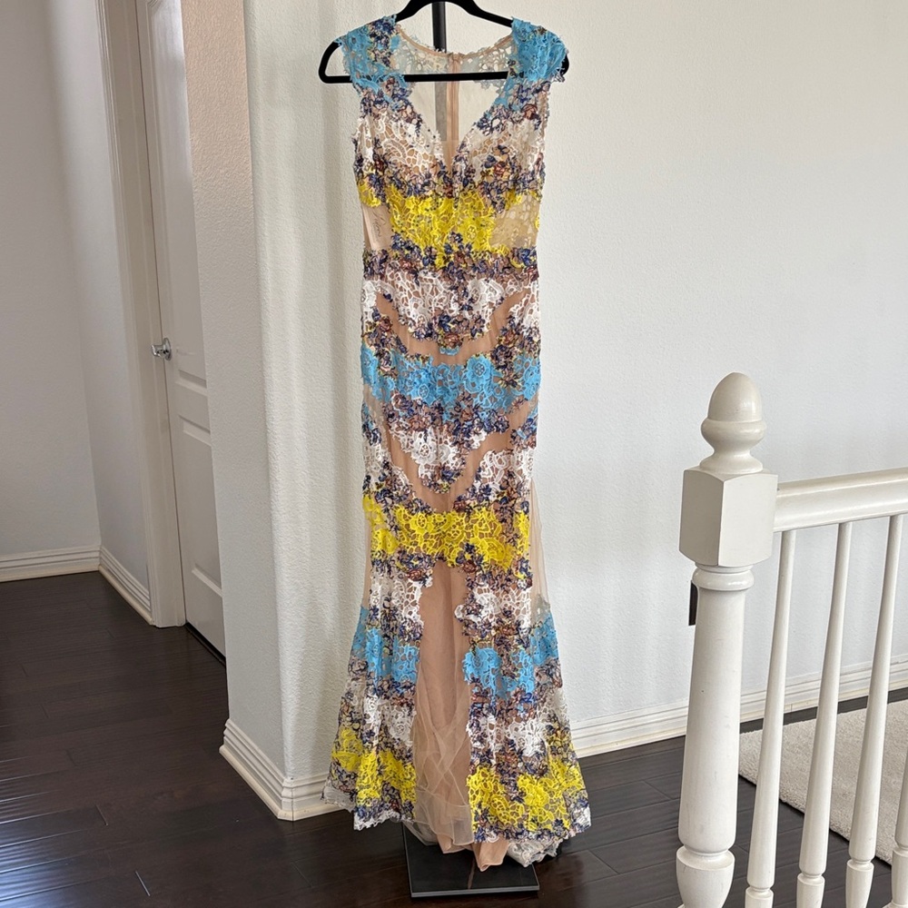 Putro’s Couture Illusion Back Mermaid Style Gown NWT Size 12